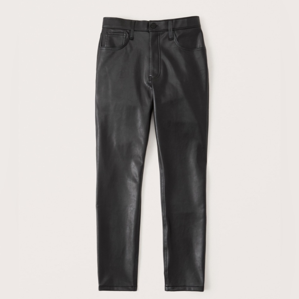 Abercrombie High rise leather pants